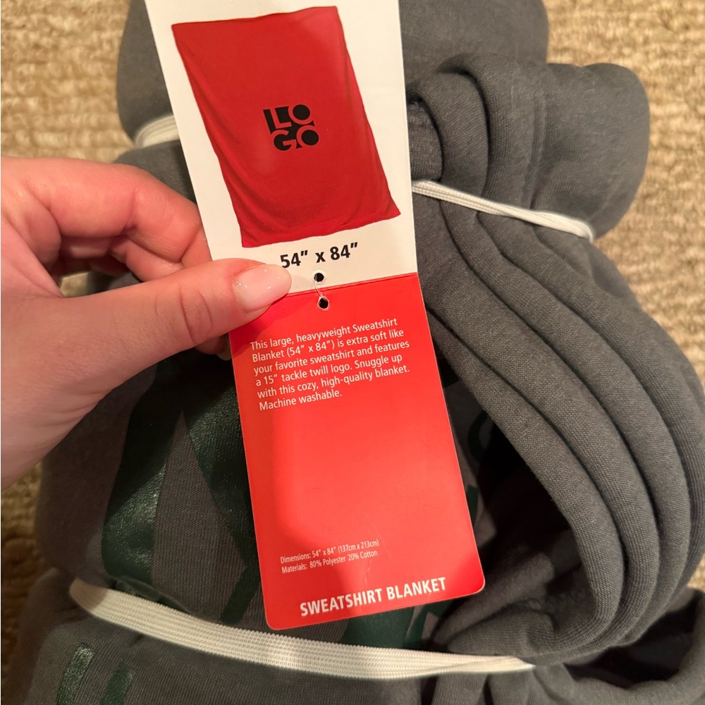 Charcoal Sweatshirt Blanket